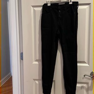 Size 28 ankle black high rise skinny button up jeans